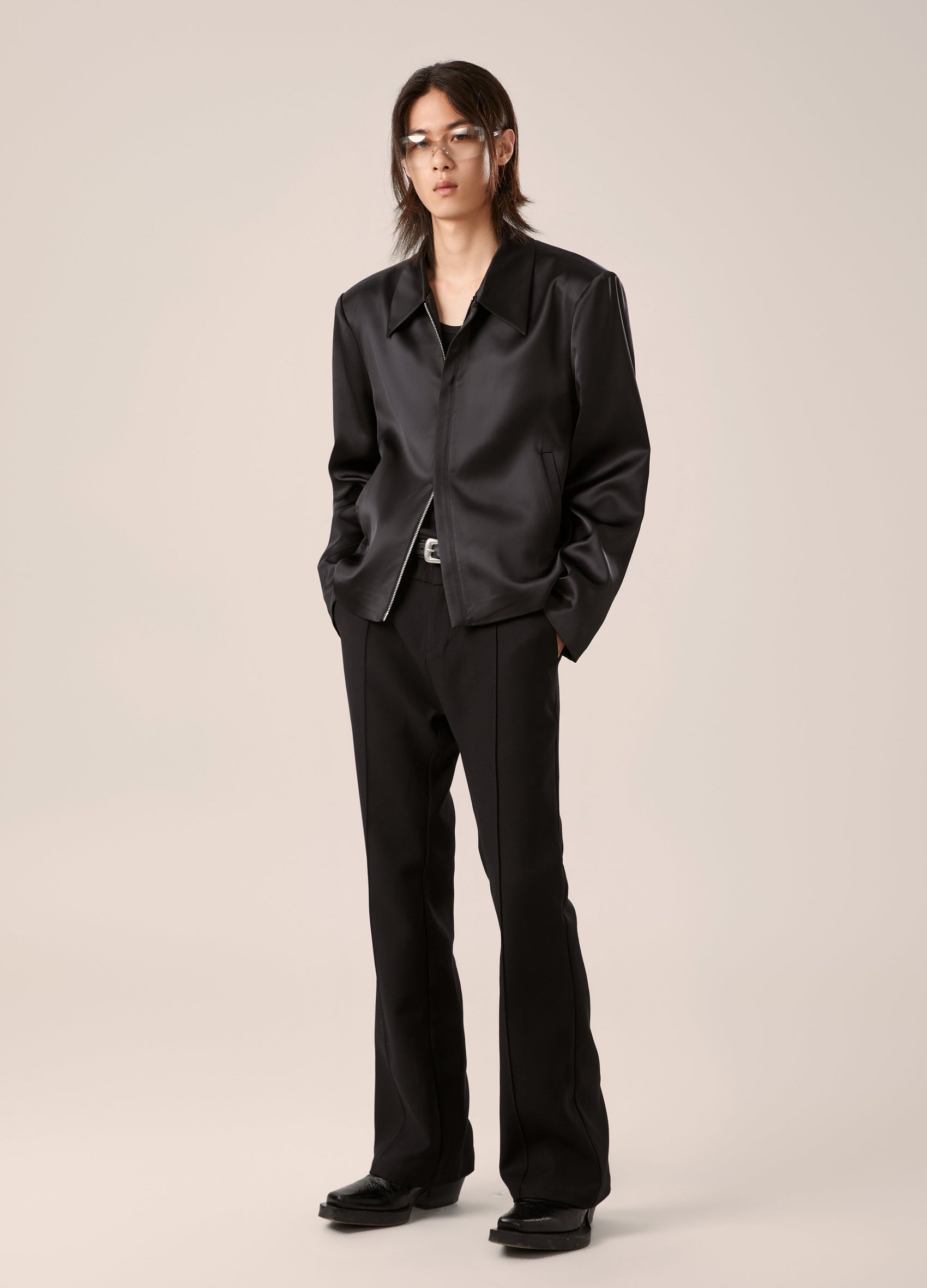 DP PARADIS 23AW ELEGANT Satin Double-Zip Jacket