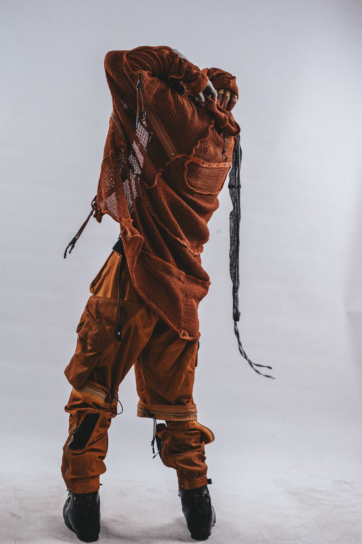 DRKLEI AKIRA MESH TRENCH COAT