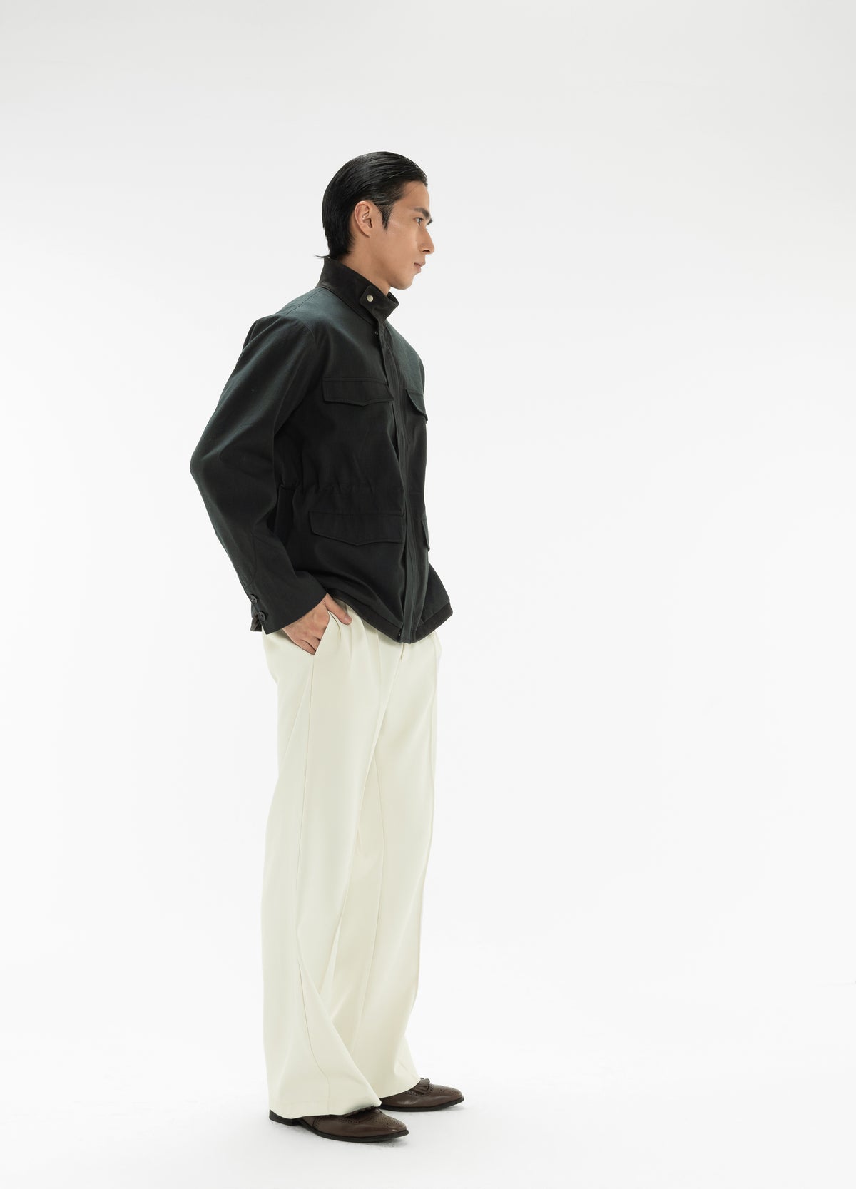 DP ARCO LEATHER PANEL JACKET