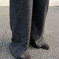 TEXTURED MERINO WOOL TROUSERS