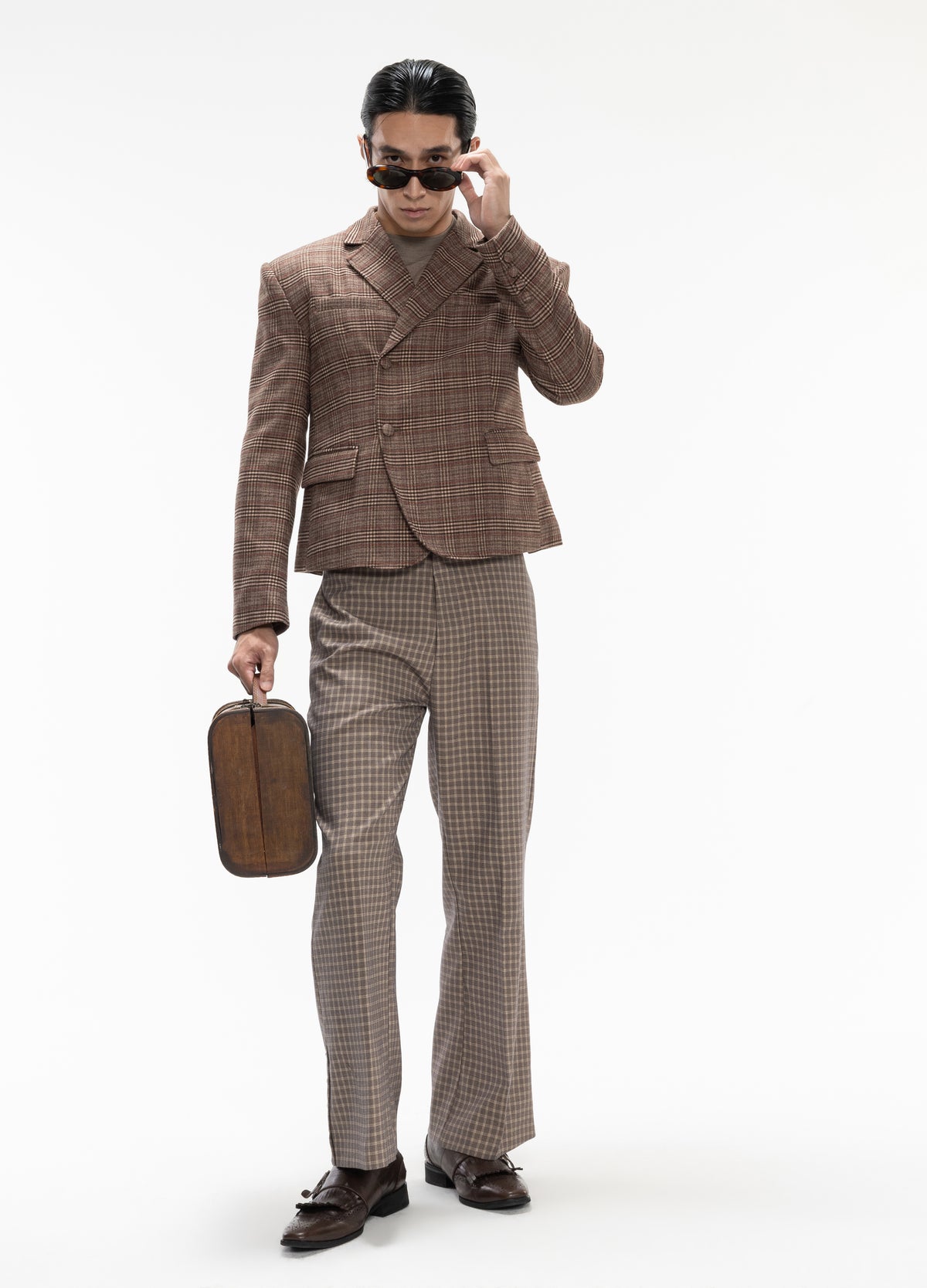 DP FLARE DECONSTRUCT PLAID PANTS(Pre-sale)