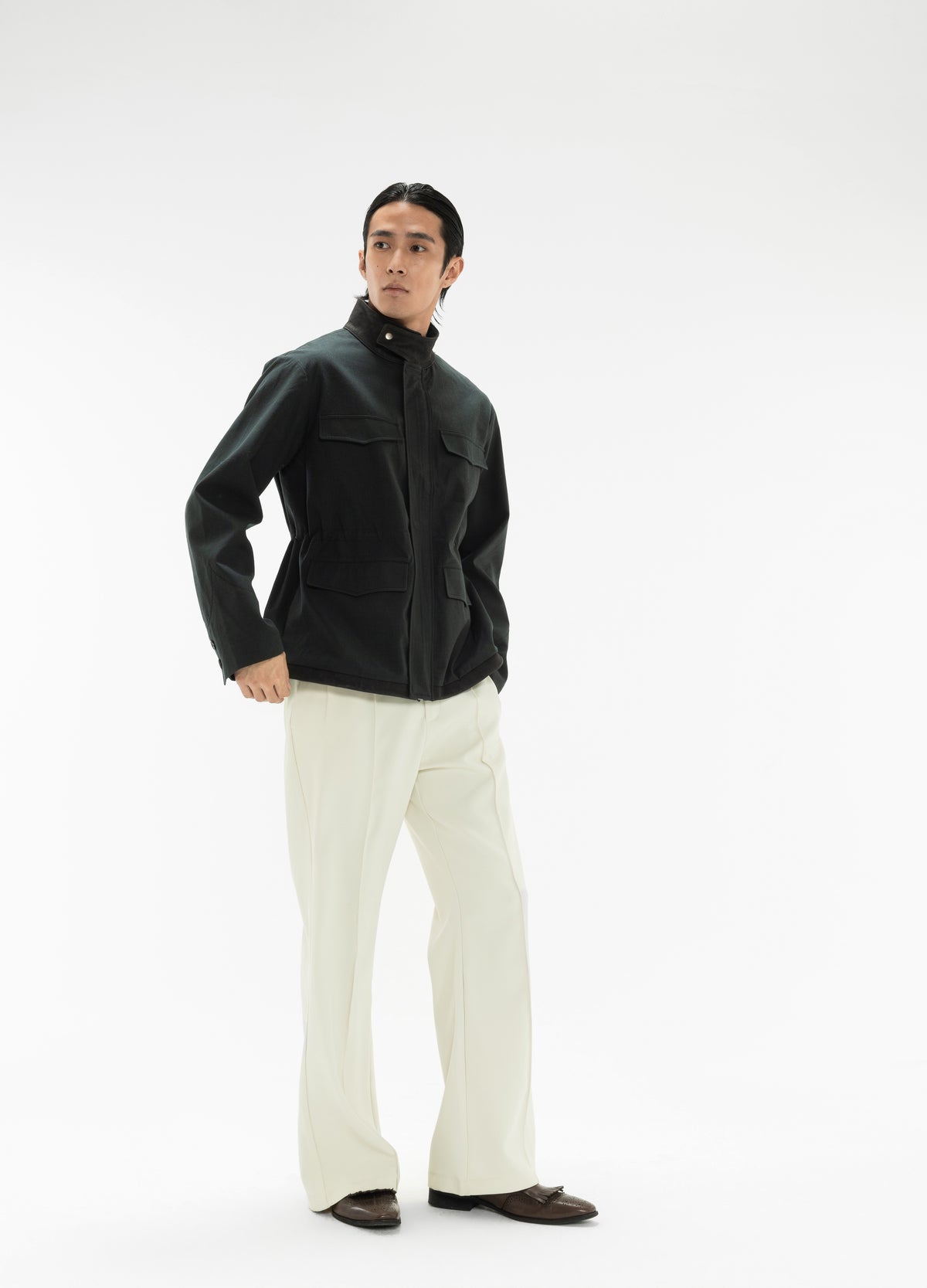 DP ARCO LEATHER PANEL JACKET