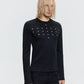 26FW EYELET CRYSTAL TEE