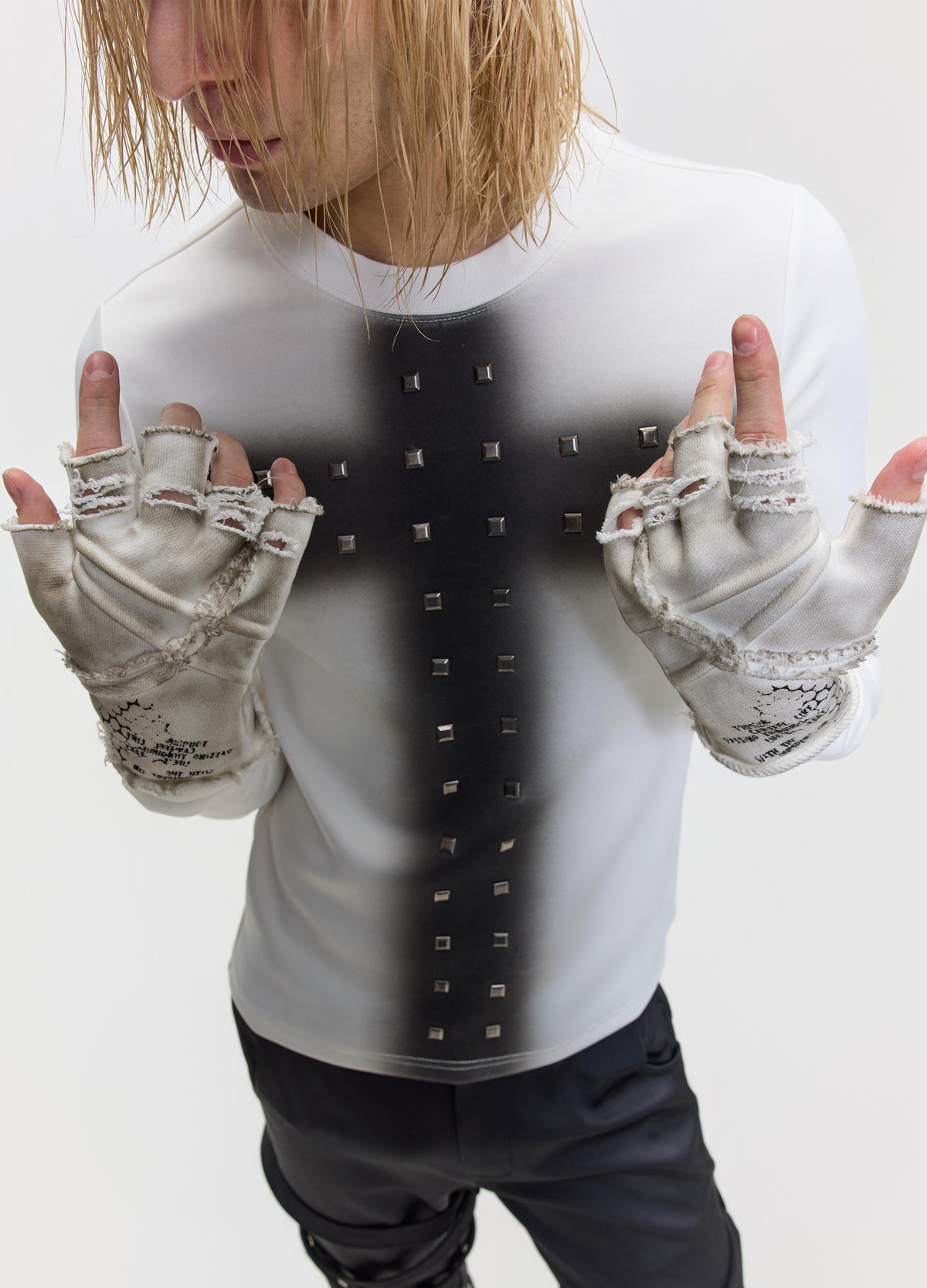 26FW SLASH WASH FINGERLESS GLOVES