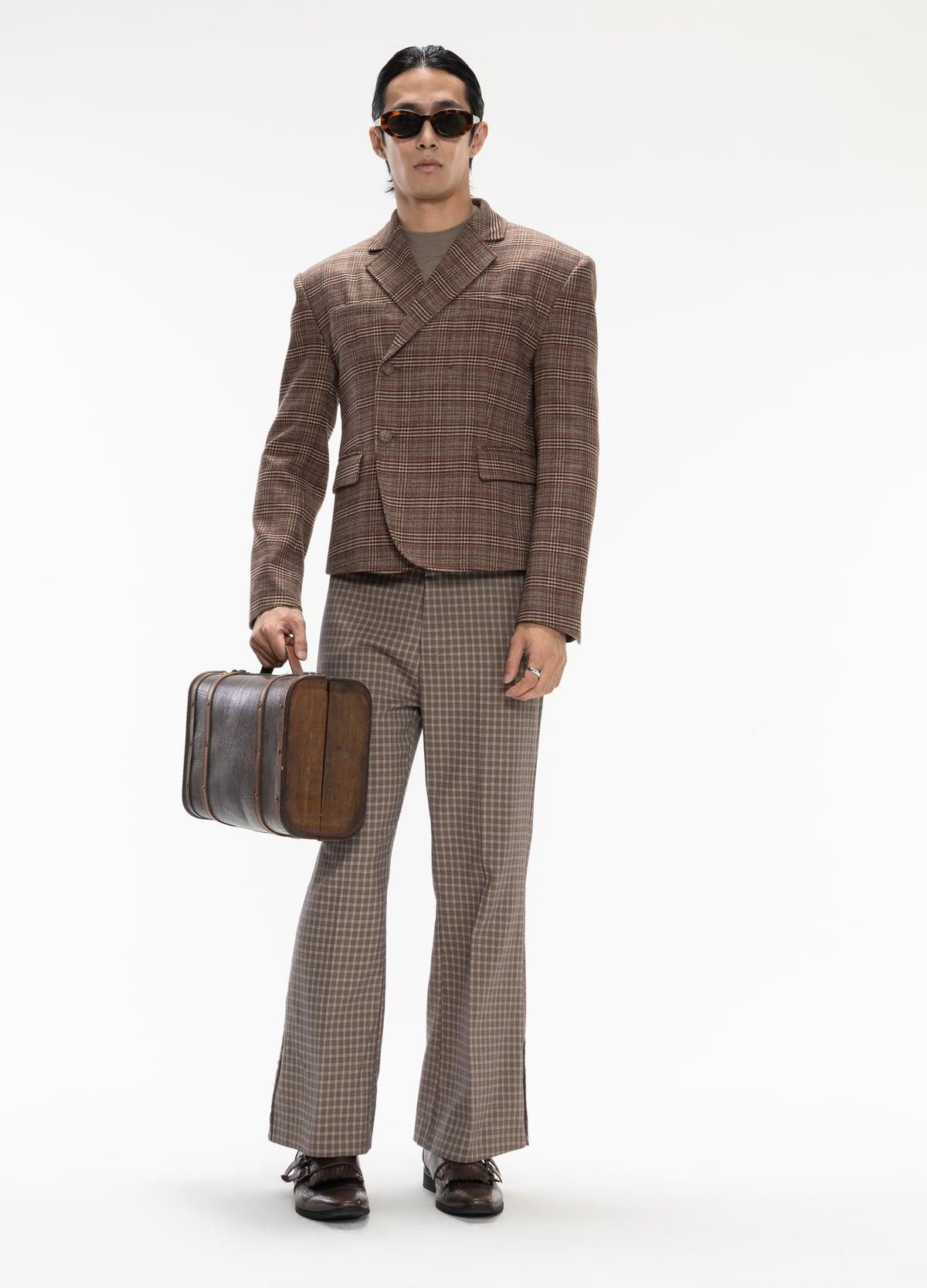 DP FLARE DECONSTRUCT PLAID PANTS(Pre-sale)