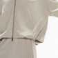 DP PLEATED CROPPED ZIP HOODIE
