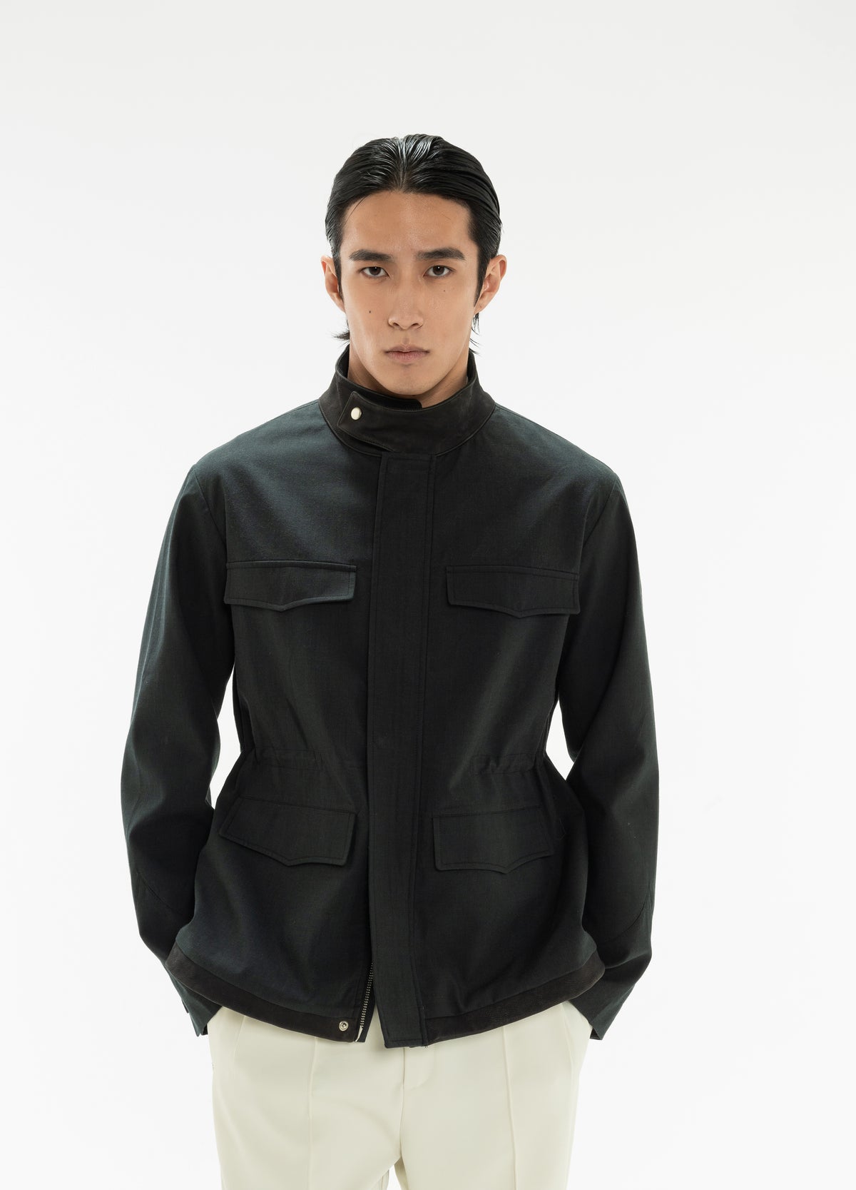DP ARCO LEATHER PANEL JACKET