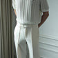25SS ITALIAN OLD MONEY PLEATED WOOL TROUSERS