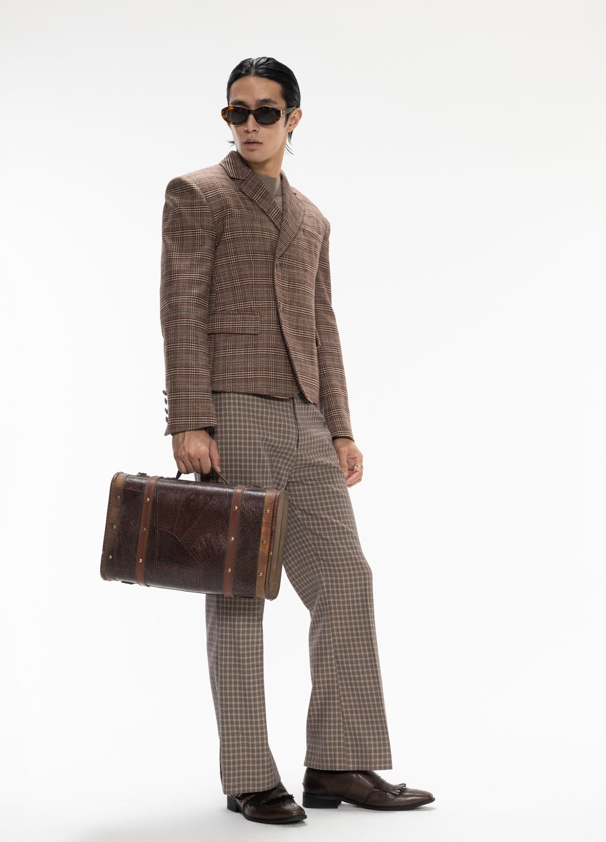 DP FLARE DECONSTRUCT PLAID PANTS(Pre-sale)