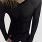 26FW SHEER V-NECK KNIT