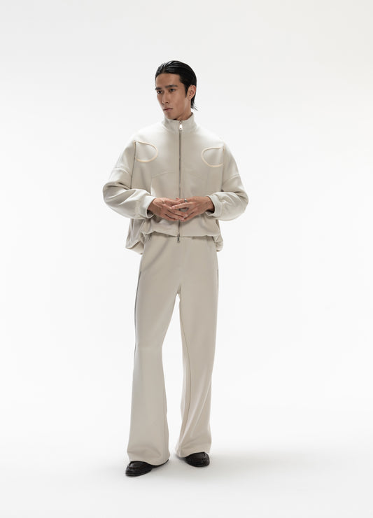 DP PLEATED CROPPED ZIP HOODIE