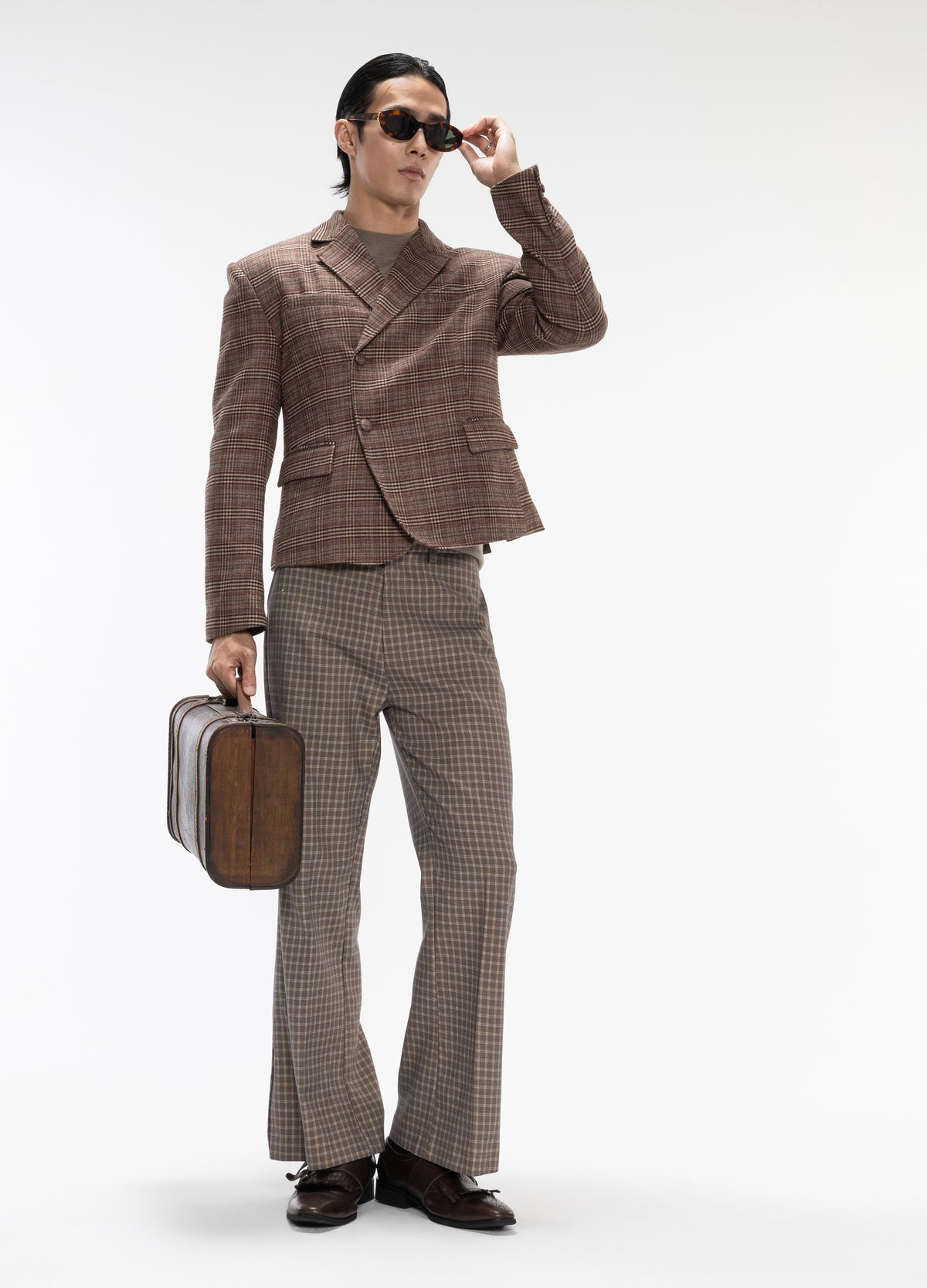 DP FLARE DECONSTRUCT PLAID PANTS(Pre-sale)