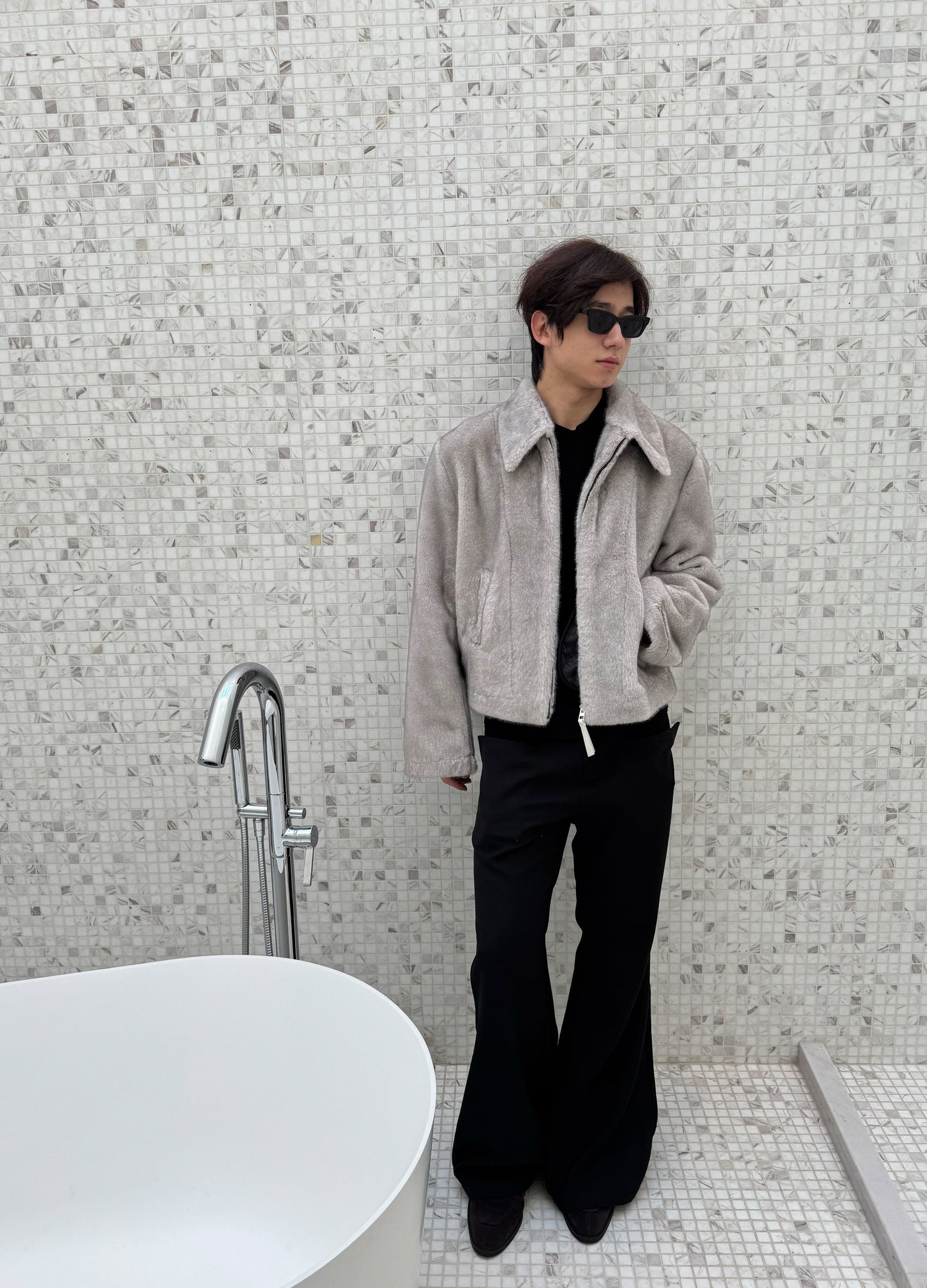 FROSTLAND MINK SUEDE COAT