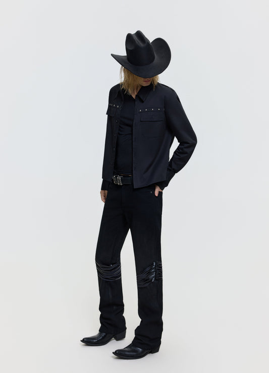 26FW STUDDED WESTERN SHIRT