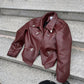 BAROQUE ZIP LEATHER JACKET