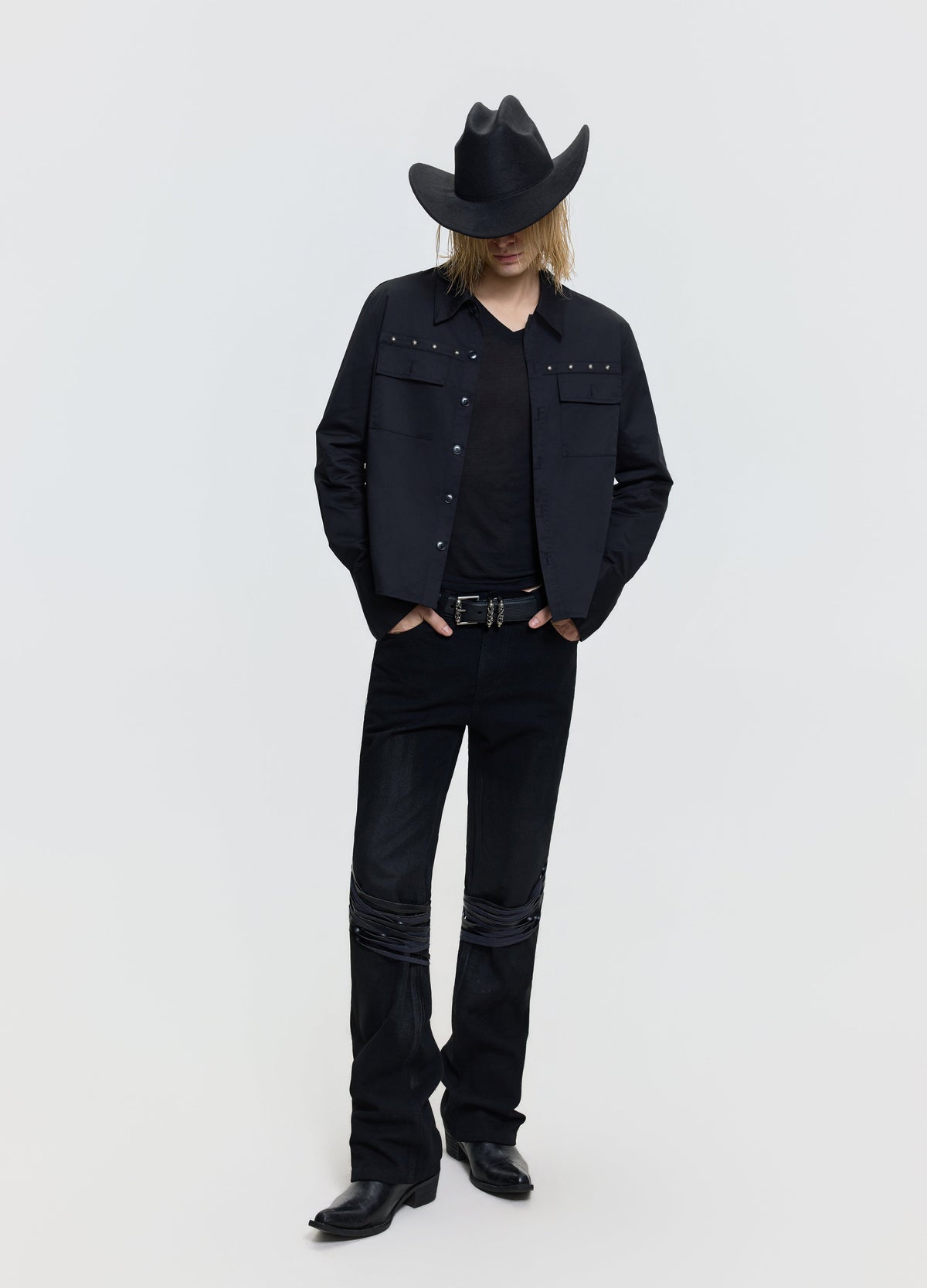 26FW LACE-UP WAXED DENIM