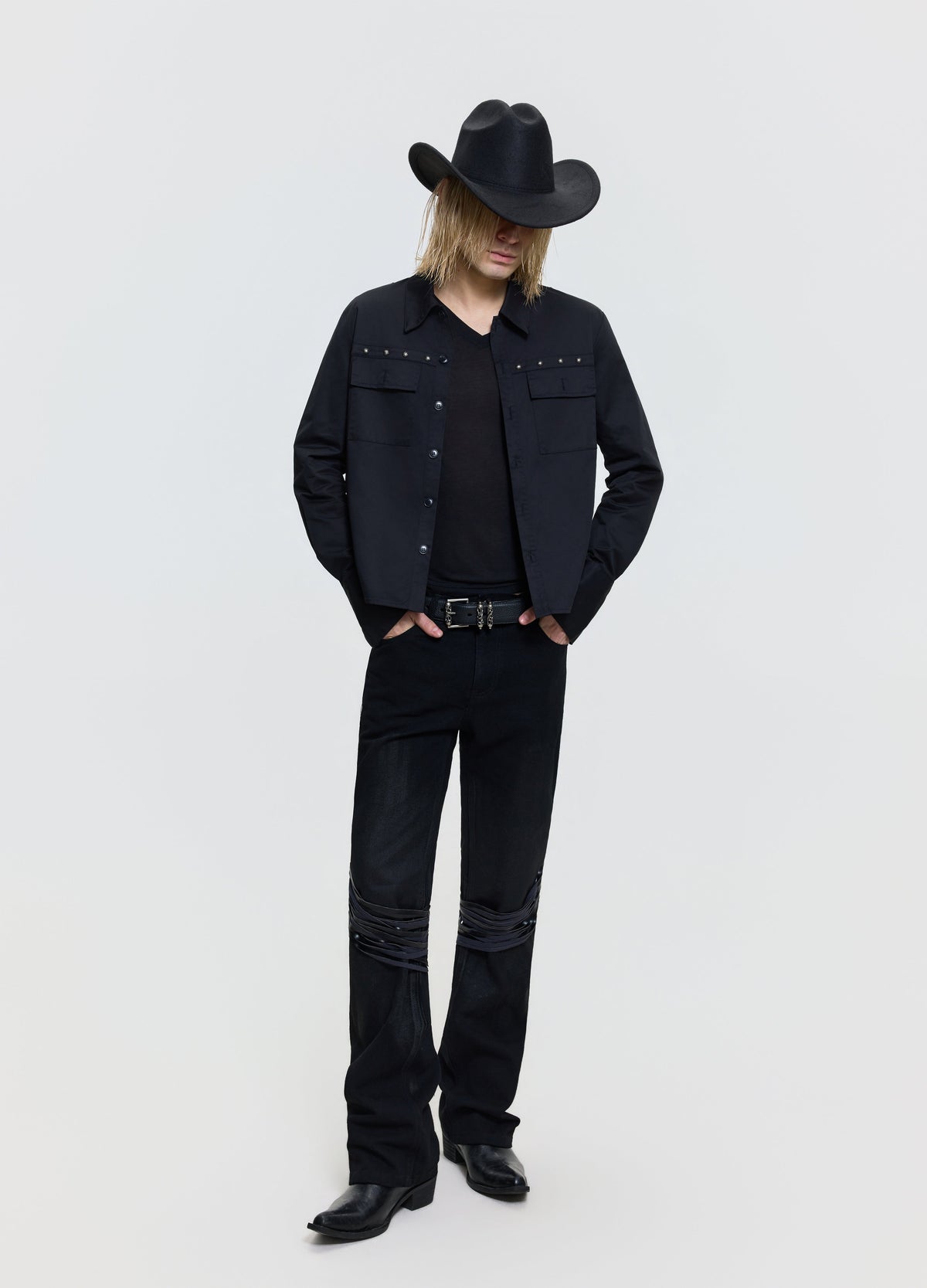 26FW STUDDED WESTERN SHIRT