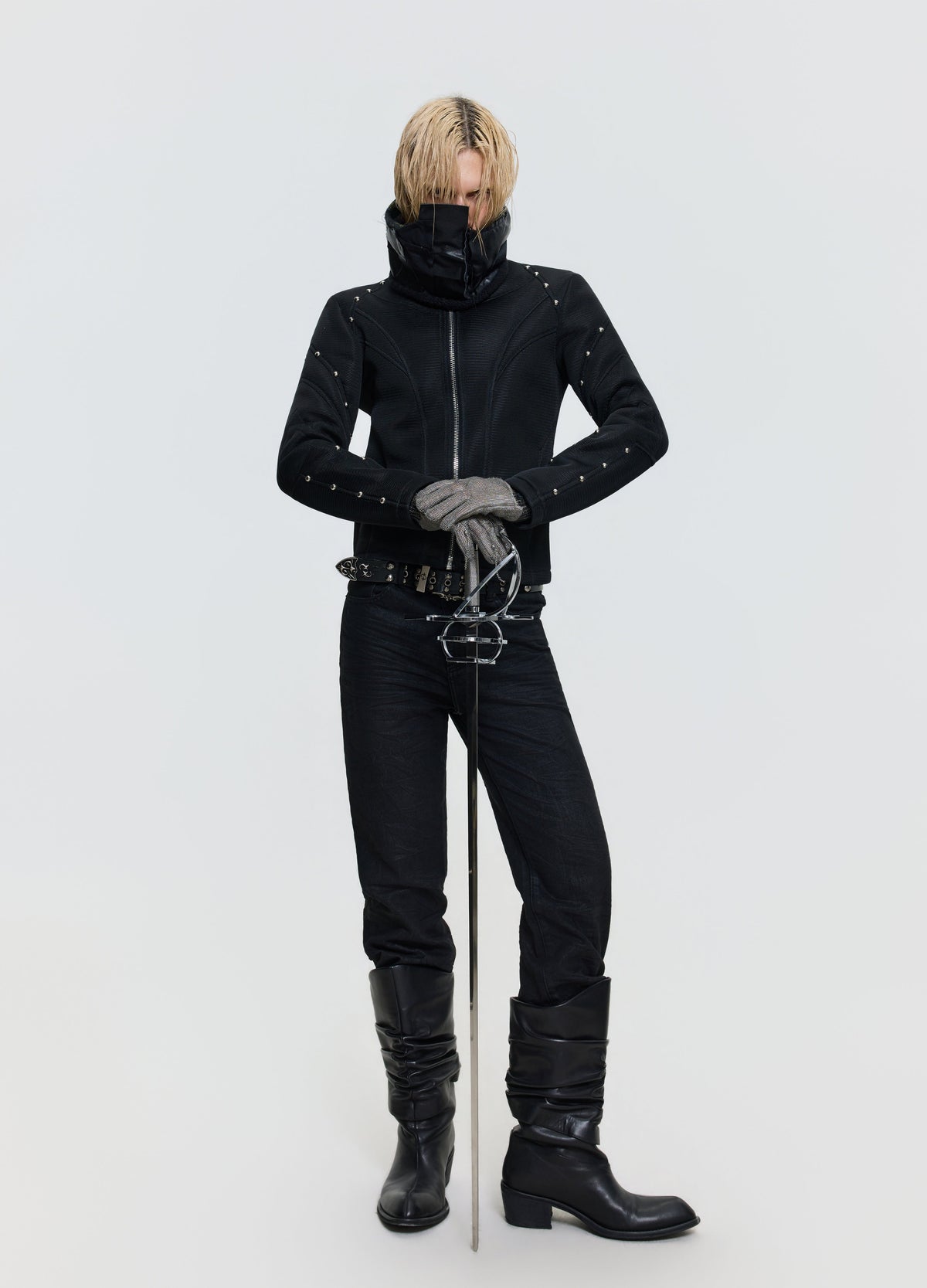 26FW MESH STUD JACKET
