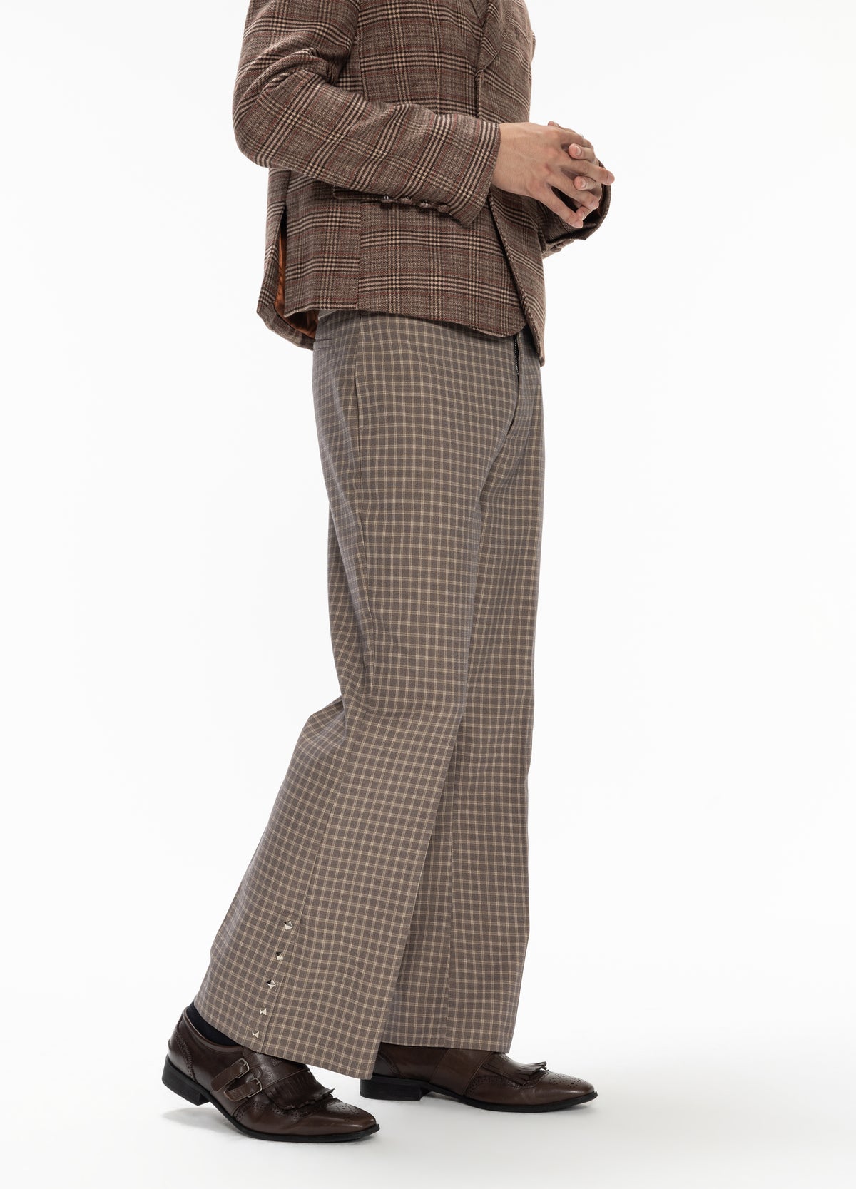 DP FLARE DECONSTRUCT PLAID PANTS(Pre-sale)