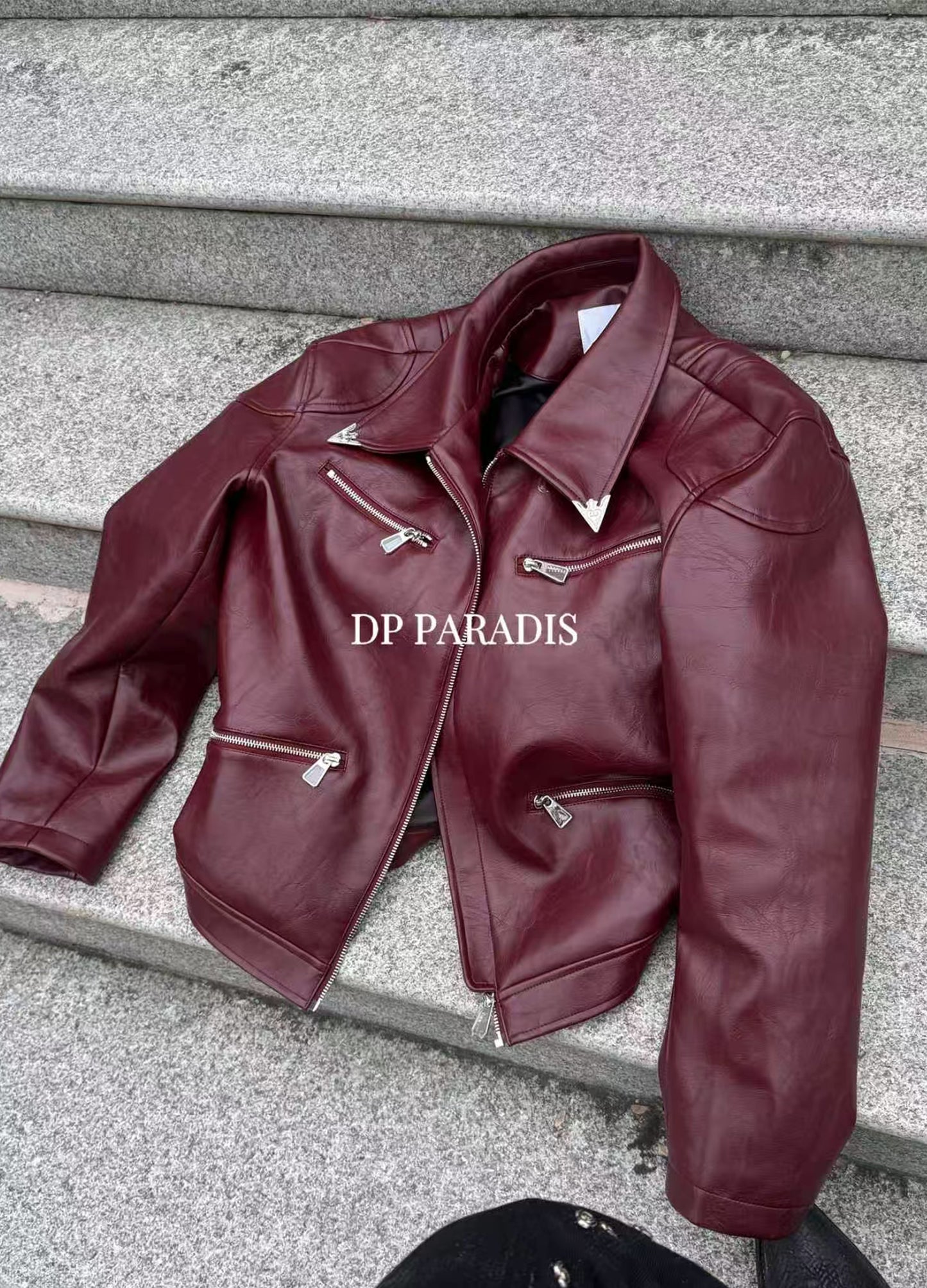 BAROQUE ZIP LEATHER JACKET