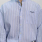 STRIPED EMBROIDERED BLUE SHIRT