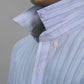 STRIPED EMBROIDERED BLUE SHIRT