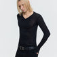 26FW SHEER V-NECK TEE