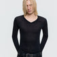 26FW SHEER V-NECK TEE