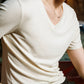 LINEN TENCEL V-NECK TEE