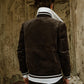 CRYSTAL VELVET LEATHER JACKET