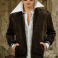 CRYSTAL VELVET LEATHER JACKET