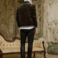 CRYSTAL VELVET LEATHER JACKET