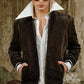 CRYSTAL VELVET LEATHER JACKET