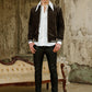 CRYSTAL VELVET LEATHER JACKET
