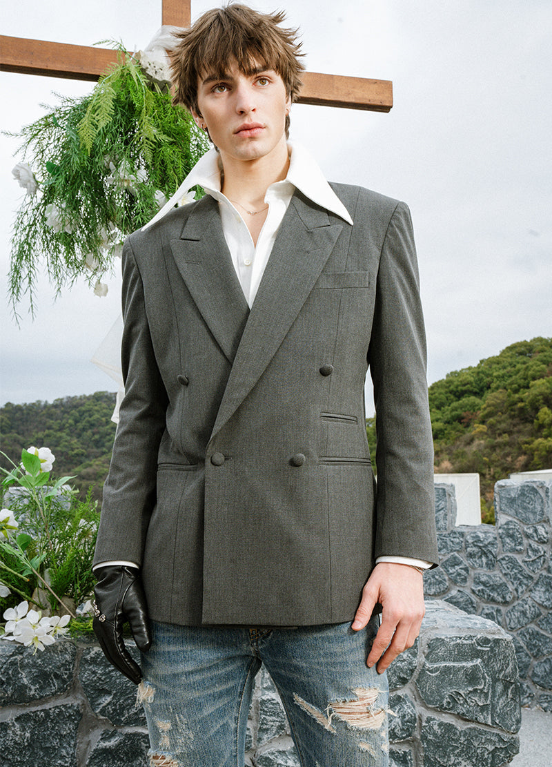 POWER DOUBLE-BREAST BLAZER