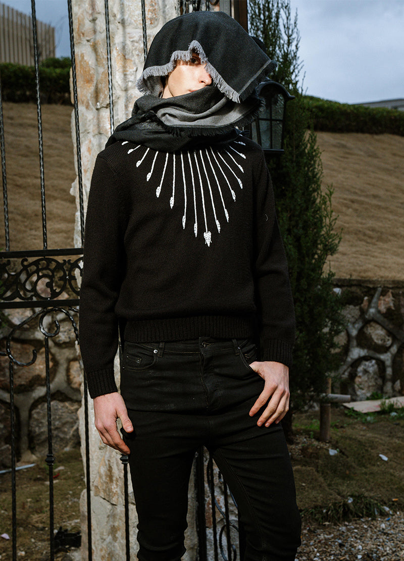 MASS PRINT WOOL SWEATER