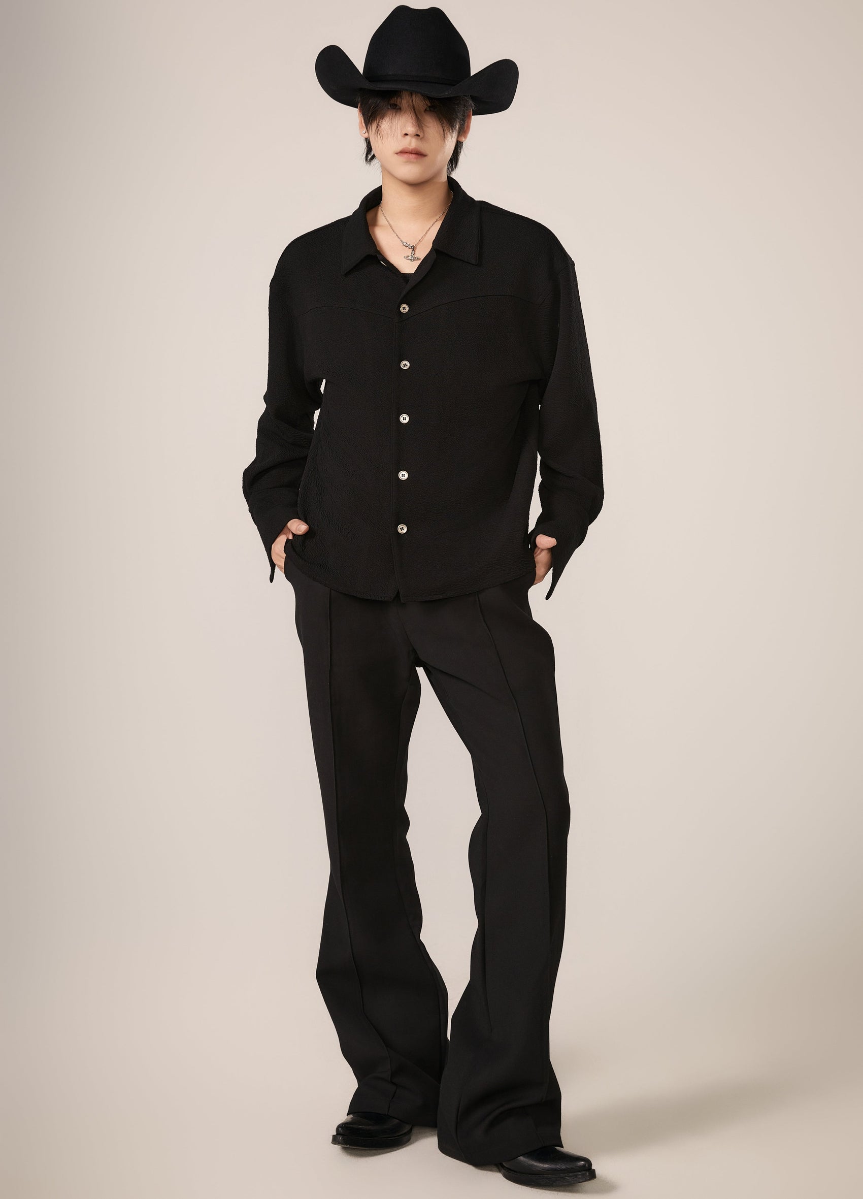 DP PARADIS 24SS Japan Pleated Foam Shirt