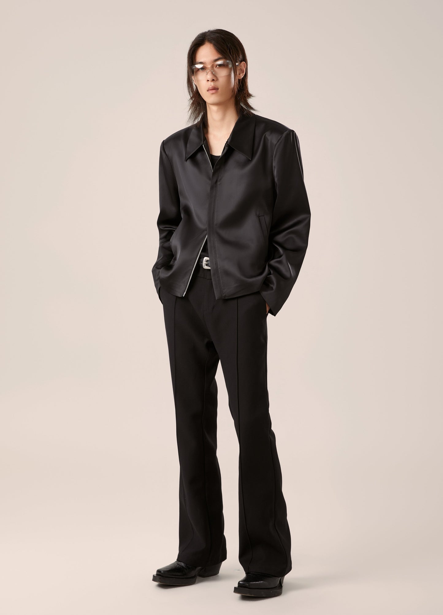 DP PARADIS 23AW ELEGANT Satin Double-Zip Jacket