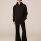 DP PARADIS 23AW Shoulder Pad Velvet Zipper Hoodie