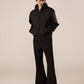 DP PARADIS 23AW Shoulder Pad Velvet Zipper Hoodie