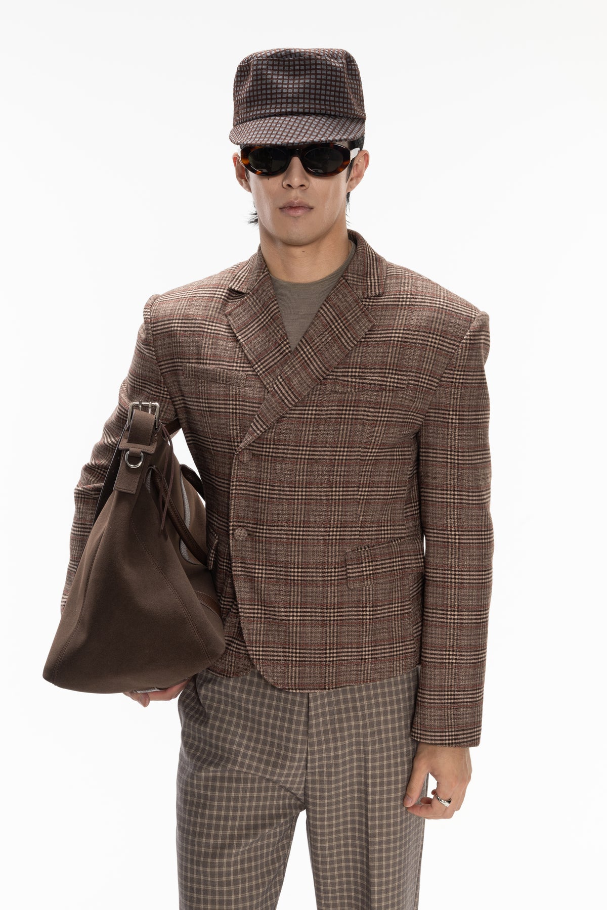 DP FLARE PLAID BLAZER(Pre-sale)