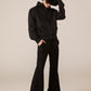 DP PARADIS 23AW Shoulder Pad Velvet Zipper Hoodie