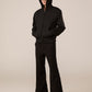 DP PARADIS 23AW Shoulder Pad Velvet Zipper Hoodie