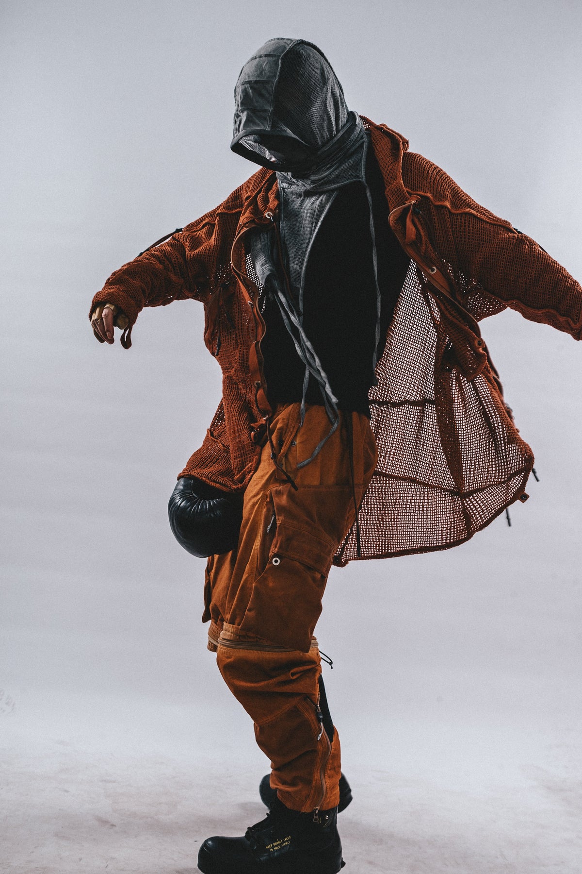 DRKLEI AKIRA MESH TRENCH COAT