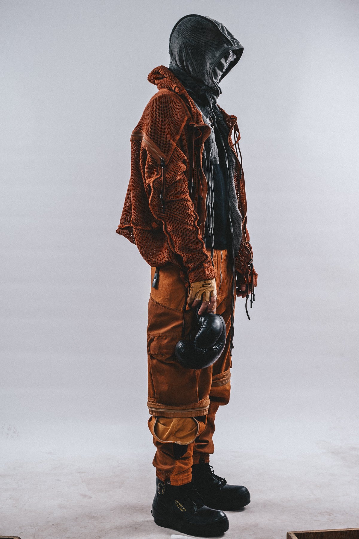 DRKLEI AKIRA MESH TRENCH COAT