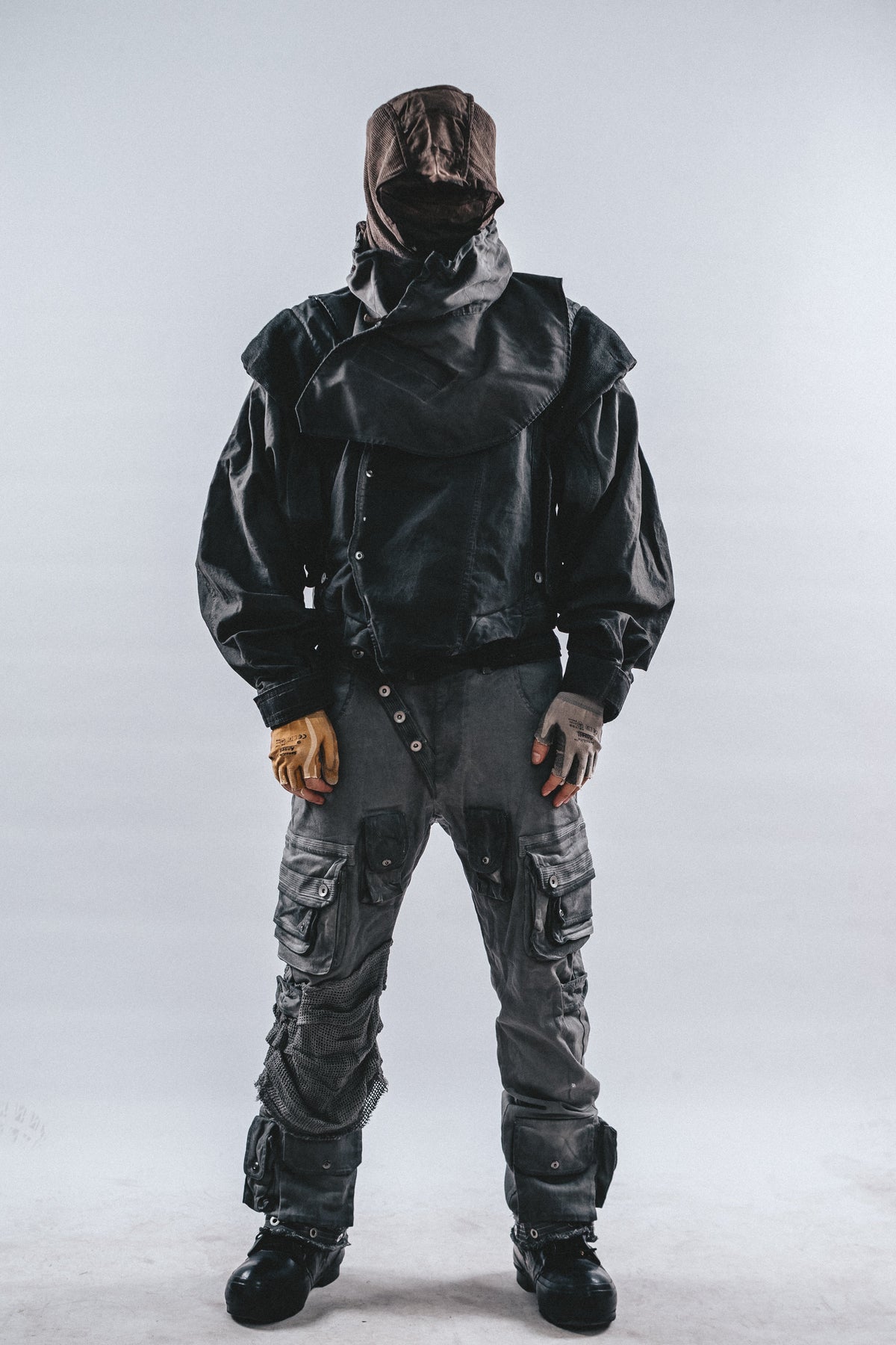 DRKLEI DISTORTED DOUBLE-COLLAR JACKET