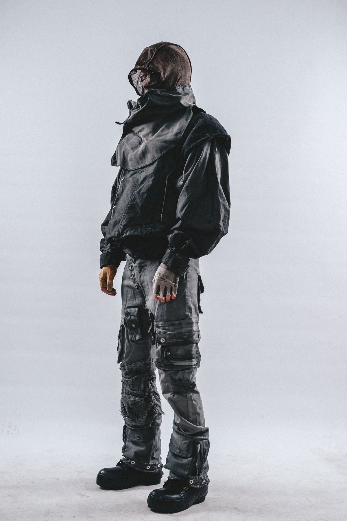 DRKLEI DISTORTED DOUBLE-COLLAR JACKET