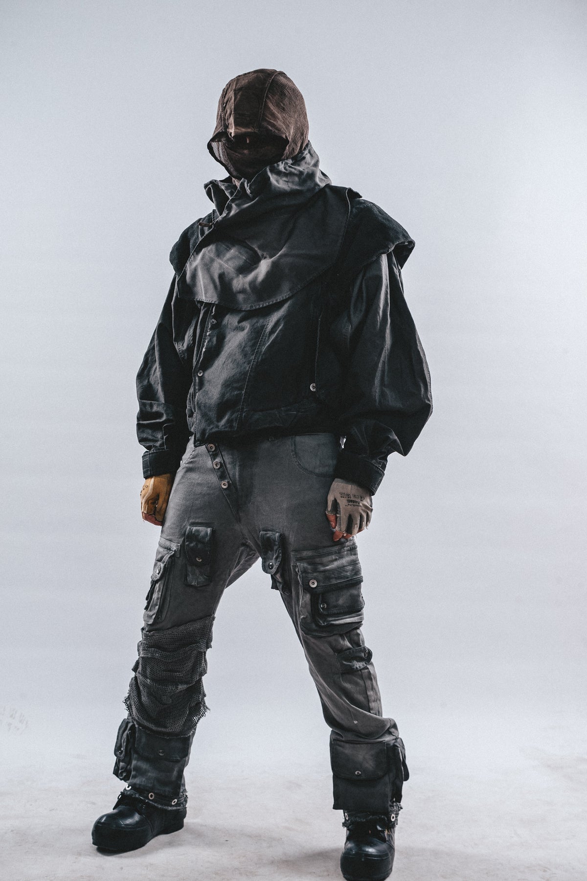 DRKLEI DISTORTED DOUBLE-COLLAR JACKET
