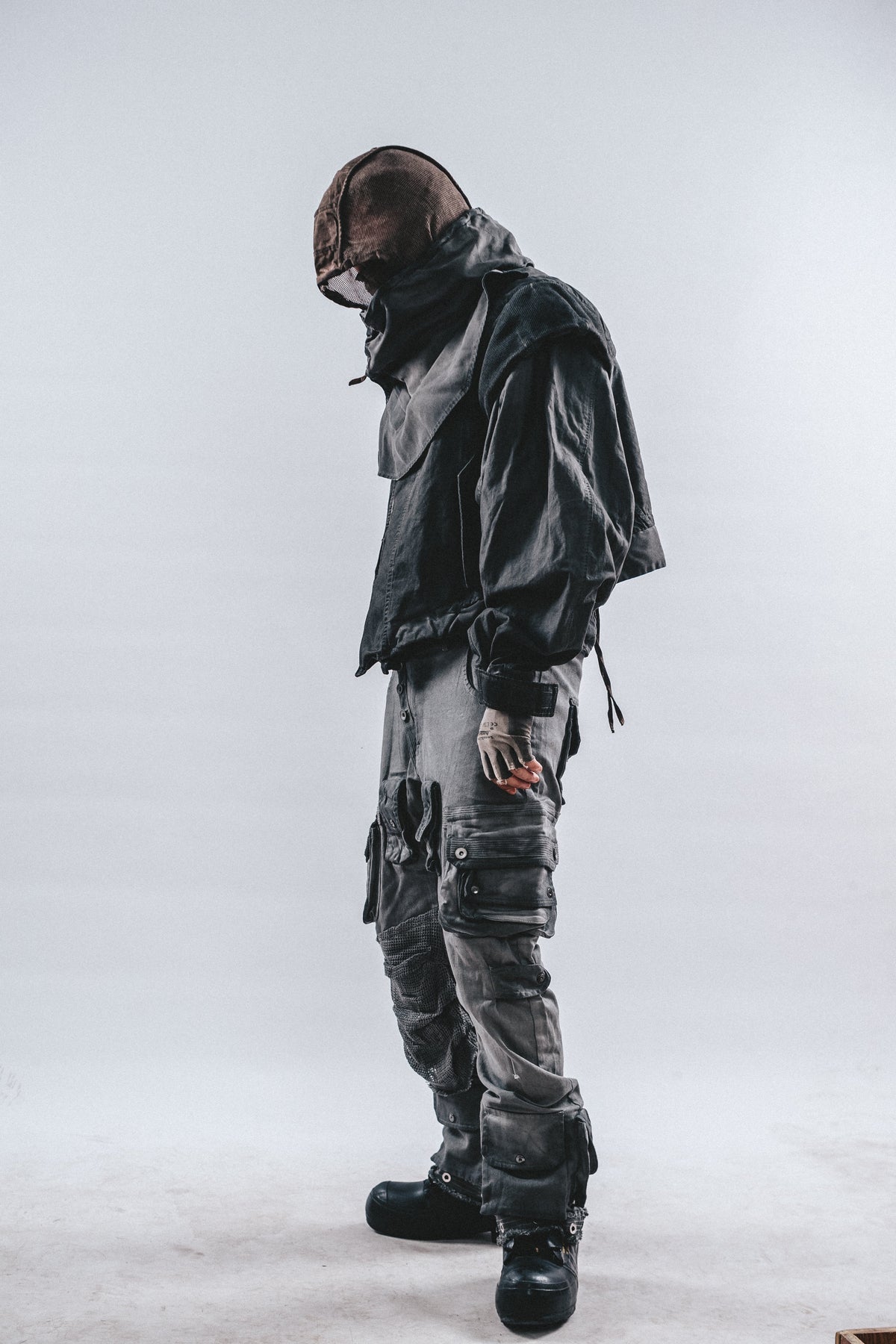 DRKLEI DISTORTED DOUBLE-COLLAR JACKET