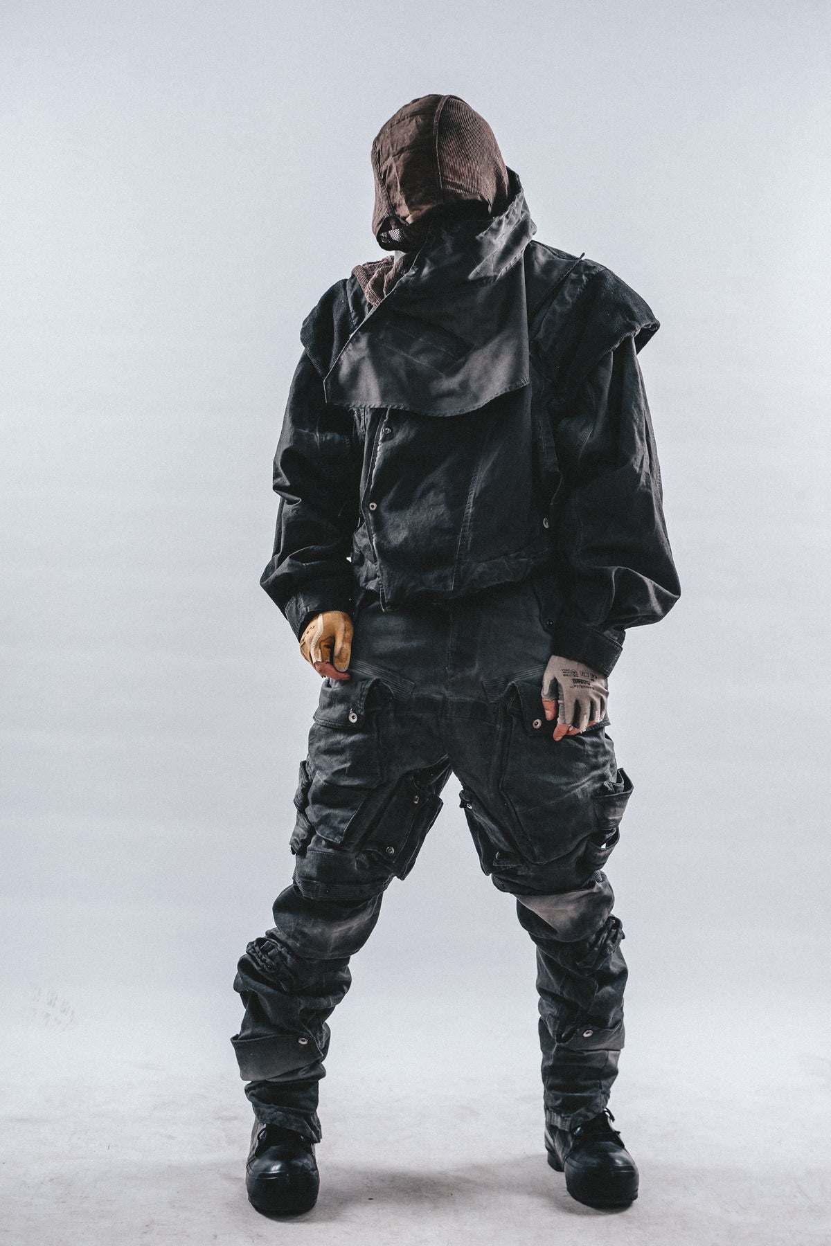 DRKLEI DISTORTED DOUBLE-COLLAR JACKET